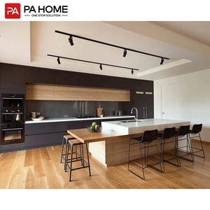 Nhà sản xuất PA tùy chỉnh thiết kế mô-đun cổ điển Shaker đồ nội thất nhỏ vương miện đúc tủ bếp màu đen - Product Image 2