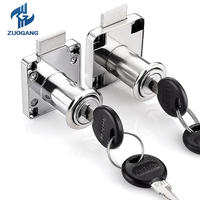 Serrure de meuble en alliage de zinc/fer nickelé 338 136 138-22, durable, installation facile, pour tiroirs et portes, avec deux clés en plastique, pour cuisine
