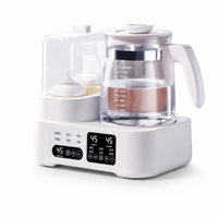 Chauffe-biberon et stérilisateur 2-en-1 avec contrôle tactile, écran LED numérique, chauffe-lait en verre, bouilloire électrique sécurisée pour nouveau-né, 800W 220V