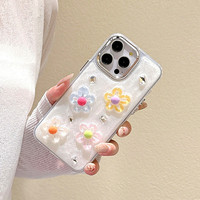 Coque de téléphone portable 3D époxy papillon fleur rose pour iPhone 16 15 14 plus 13 12 pro max OEM accessoires de couverture arrière personnalisés