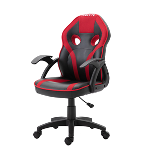 <span class=keywords><strong>Silla</strong></span> giratoria roja para juegos de carreras, <span class=keywords><strong>silla</strong></span> relajante de espalda media de estilo minimalista para estudio en el hogar, Material de cuero sintético para jugadores infantiles - Product Image 3