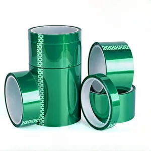 Supplier Insulating Silicone Tape PET High Temperature Tape Green High Tack Polyester Tape