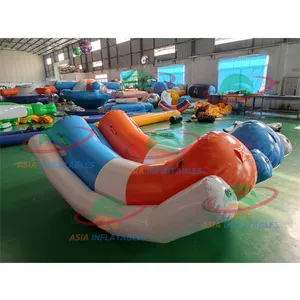 Piscina galleggiante a doppia fila giocattoli altalena gonfiabile acqua gonfiabile totter per adulti e bambini
