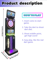 Machine de jeu de fléchettes électronique de luxe à monnayeur Maker avec écran d'affichage pour divertissement en salle d'arcade