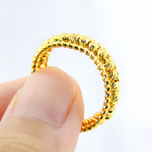 Conjunto de Joyería para Boda, Pulsera y Anillo, Bañado en Oro de 21k, con Cuentas, para Mujer, Elegante, para Fiesta, Venta Caliente - Product Image 3