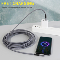 Cable USB Tipo C a Tipo-C en Ángulo de 90 Grados, Cable de Enlace VR, Carga Rápida de 3A y Alta Velocidad de 5GBPS, USB 3.2 GEN1, Venta al Por Mayor de Fábrica