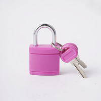 Petit cadenas en fer 32 mm avec cylindre carré en laiton, verrou de sécurité étanche à clé pour bagages, portes et armoires