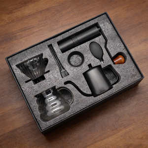 Outils à café classiques personnalisés en alliage d'aluminium, ensembles de café à préparation manuelle de haute qualité et durables, cafetières pour usage en café <span class=keywords><strong>Klam</strong></span> - Product Image 6