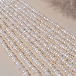 ไข่มุกน้ำจืดธรรมชาติสีขาวทรงพิเศษ ขนาด 4-5 มม. รุ่น 1203 ของ WENCHI ราคาคุ้มค่า เหมาะสำหรับงาน DIY - Product Image 2