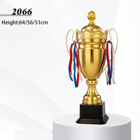 Trophée Métallique Personnalisé pour Récompenses Sportives, Multi-Tailles, avec Logo Doré, Coupe d'École, Vente en Gros