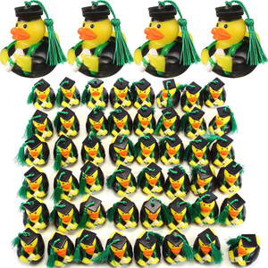 Glands colorés assortis cérémonie <span class=keywords><strong>de</strong></span> doctorant grinçant petit 2 pouces décoration jouets en plastique canard <span class=keywords><strong>de</strong></span> graduation en caoutchouc jaune - Product Image 5