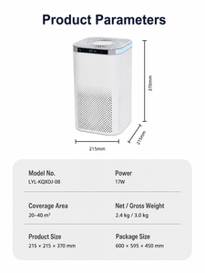 Purificatore d'Aria Portatile Elettrico Nuovo 2026 con Filtro Hepa 13 per Casa, Camera da Letto, Stanze Grandi, Alto CADR, Ioni Negativi, Controllo Smart WiFi, UV - Product Image 2