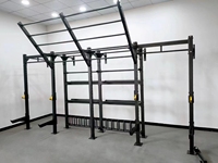 Equipo Multifuncional de Gimnasio, Soportes de Pared para Fitness, Soportes Individuales Independientes para Crossfit