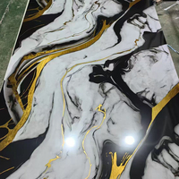 Panneau mural en PVC marbré haute flexibilité 2025, feuille de marbre en PVC UV avec livraison rapide