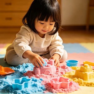 Sabbia Magica Cinetica Colorata, Confezione Singola, Sicura per Giochi al Chiuso, Sabbia Educativa per Bambini - Product Image 1