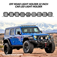 Barre lumineuse LED tout-terrain connectable de 52 pouces, 9 modules, faisceau spot blanc DRL avec supports en aluminium pour camion, SUV, UTV
