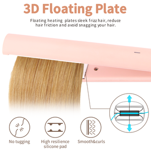 PRITECH مفتاح دوار مكواة فرد الشعر بكرة صغيرة حجم المدمجة حديد مسطح السفر المحمولة مكواة فرد الشعر - Product Image 4