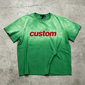 Camiseta Personalizada de Algodón para Hombre, Manga Corta, Cuello Redondo, Casual, con Letras Impresas, Transpirable, para Verano - Product Image 4
