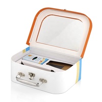 Brothersbox Boîte cadeau personnalisée en métal portable avec serrure, boîte à papier transparente, mini valise, emballage