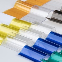 Panneau de toit de pont en plastique, matériel de construction agricole, pvc ondulé transparent en polycarbonate bon marché