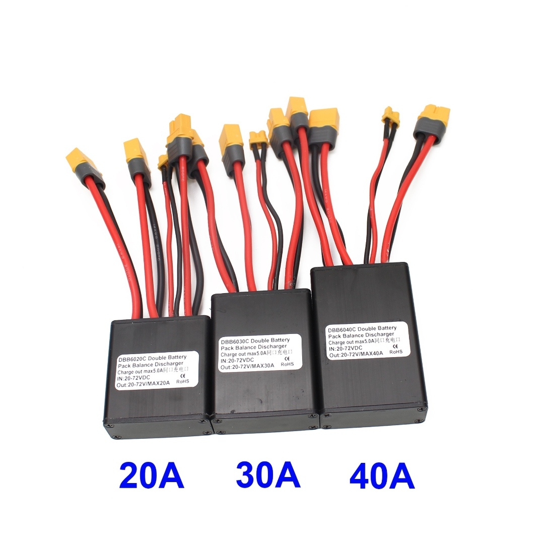 Hallomotor 20V 36V 48V 52V 60V 72V 15A 20A 30A 40A Dual Battery Pack Balance Module parallèle Connectez Deux Batteries dans Un Module et déchargez Les
