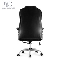 Chaises de bureau rembourrées à dossier haut véritable dos patron bras moderne bureau patron chaise en cuir