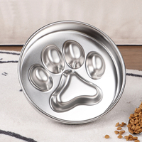 Vente en gros bol pour chien à alimentation lente en métal et acier inoxydable en forme de patte
