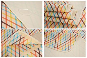 Grande couverture de pique-nique imperméable et pliable Rainbow Grid 57"x71" pour l'extérieur, tapis de plage anti-sable pour parc et pelouse - Product Image 5