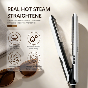 <span class=keywords><strong>Plancha</strong></span> <span class=keywords><strong>de</strong></span> Cerámica <span class=keywords><strong>con</strong></span> Tecnología <span class=keywords><strong>de</strong></span> <span class=keywords><strong>Vapor</strong></span> Caliente para un Brillo Intenso, Temperatura <span class=keywords><strong>de</strong></span> 140-230 °C, Función <span class=keywords><strong>de</strong></span> Memoria, <span class=keywords><strong>Plancha</strong></span> <span class=keywords><strong>de</strong></span> <span class=keywords><strong>Vapor</strong></span> para el Cabello - Product Image 2