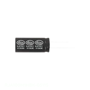 Condensateur radial autorisé par le distributeur RJA100M1HBK-0511S, CAP ALUM 10UF 20% 50V - Product Image 1