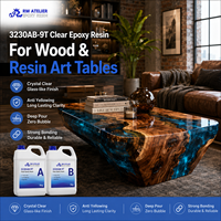 Résine époxy transparente à coulée profonde pour tables en bois, dalles de bois et moulages artistiques, 3:1, faible émission de chaleur, anti-jaunissement