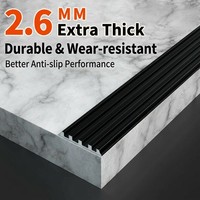 Bandes antidérapantes épaisses en alliage d'aluminium de 60 mm pour escaliers extérieurs, résistantes à l'eau, écologiques, durables, faciles à installer, pour surfaces inclinées