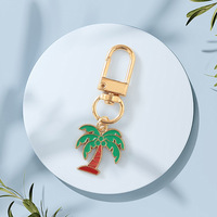 Llavero Colgante de Árbol de Coco con Diseño de Dibujos Animados, de Aleación Metálica, a la Moda, Impermeable y Ligero, Regalo Ideal