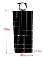 Panneau solaire semi-flexible 100W 21V pour caravane bateau camping-car et cabine panneau solaire Monocristalino