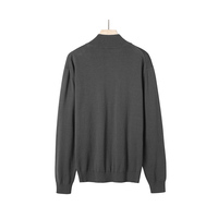 Fabrication de vêtements en tricot BSCI, logo personnalisé, cardigan à fermeture éclair à manches longues pour homme, veste en tricot à poitrine ouverte, 100% coton, pull d'hiver