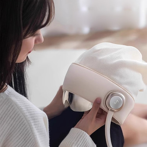 R2 เครื่องนวดศีรษะขณะนอนหลับ หมวกนวดหนังศีรษะ เครื่องนวดตาบริเวณปากมดลูก เครื่องเล่นเพลงบลูทูธ ความเข้มข้นของการนวด 4 ระดับ - Product Image 6