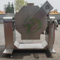 Machine à mélanger les aliments en acier inoxydable, machine à cuire le riz automatique, friteuse à tambour