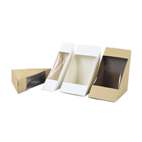 Vente en gros Boîte en papier d'emballage pour sandwich à emporter avec logo personnalisé de haute qualité avec fenêtre