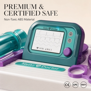 Juego de simulación de médico para niños, maleta de clínica portátil con estetoscopio, jeringa y accesorios, regalo preescolar, venta al por mayor - Product Image 6