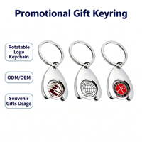 Individueller Metall-Kompass-Schlüsselanhänger, Runder Zinklegierungs-Schlüsselring, Unterstützt ODM OEM Gravur, Benutzerdefiniertes Logo, Souvenir-Geschenk