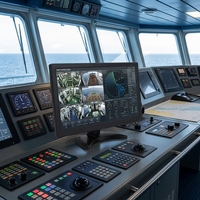 Moniteur LED TFT LCD 13,3 pouces 16:9 1366*768 ou 1920*1080 HDMI VGA AV BNC USB pour la surveillance maritime