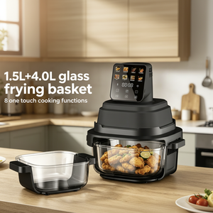 Best Top Cover Portable Hot New Non-stick Fat Free Fresh Transparent Deep Smart Glass 1.5-<strong>4</strong> <strong>L</strong> <strong>air</strong> <strong>Fryer</strong> Non Toxic - Product Image 1
