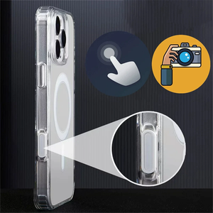 Coque magnétique transparente pour <span class=keywords><strong>Apple</strong></span> <span class=keywords><strong>iPhone</strong></span> 17 16 15 <span class=keywords><strong>14</strong></span> <span class=keywords><strong>Pro</strong></span> Max, étui transparent pour <span class=keywords><strong>iPhone</strong></span> 17 <span class=keywords><strong>Pro</strong></span> Max avec bouton d'action de la caméra - Product Image 2