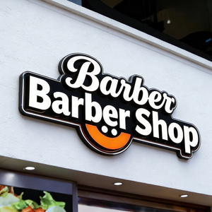 ป้ายร้านตัดผม LED 3 มิติขนาดใหญ่ ป้ายชื่อร้าน ป้ายโลโก้ธุรกิจ ป้ายไฟ LED ตัวอักษร 3 มิติแบบ Fronlit ป้ายไฟ LED แบบกำหนดเองสำหรับภายนอกอาคาร - Product Image 1
