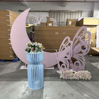 Fournitures de décoration de mariage présentoir de gâteau support de piédestal pvc acrylique fleur désert Table cylindre plinthe