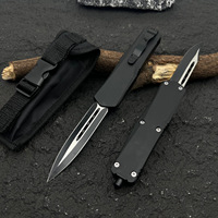 Couteau tactique en alliage d'aluminium de haute qualité, couteau de camping noir, couteau multifonctionnel de survie en milieu sauvage, couteau de pêche, OEM disponible
