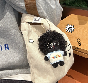 Al por mayor: Colgante de peluche de muñeca afro mini de moda con pelo rizado, bonito amuleto para bolso, llavero, adorno DIY para bolso, regalo de cumpleaños para amigos - Product Image 4