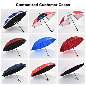 Custom Logo Printed Promotion Business Gifts Black <b>Umbrellas</b> Luxury Golf <b>Umbrella</b> <b>Windproof</b> Travel <b>Umbrella</b> - Product Image 4