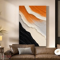 Peinture à l'huile peinte à la main, texture épaisse, abstraite, décorative, à suspendre au mur, pour décoration personnalisée de la maison