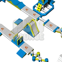 FUN BOUNCE Parc aquatique gonflable flottant Jeux aquatiques PVC Usage commercial